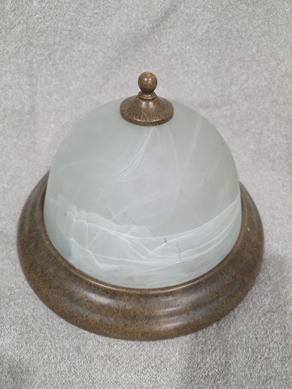Allen + Roth 2-Light 13in Antique Brown Flush Mount Light